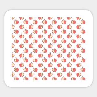 Apple White Pattern Sticker